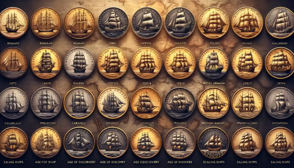 Design Elements of Ship Coins Across Eras